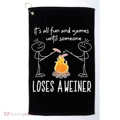 Funny Camping Mountains Outdoor Campfire Gift Golf Towel