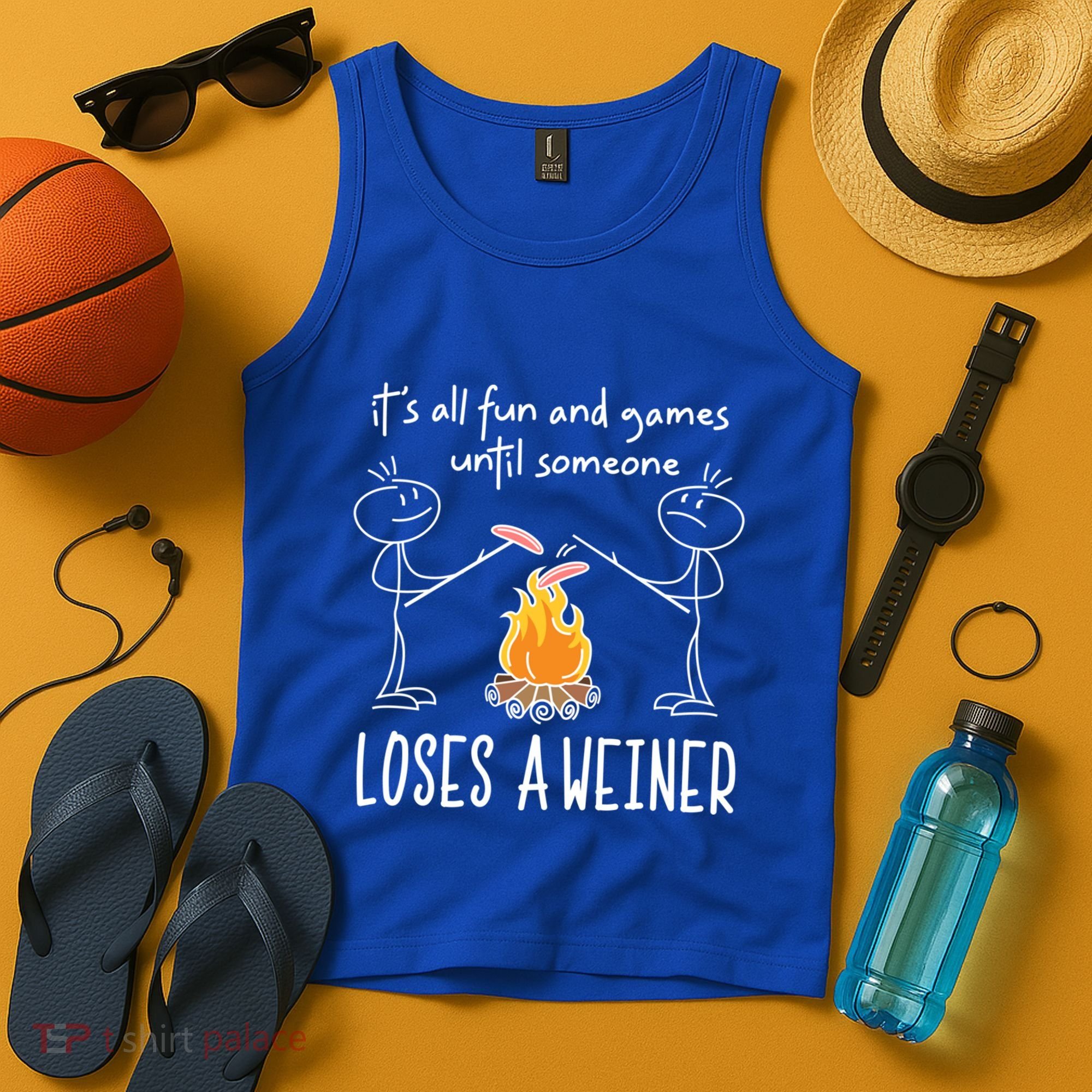 Funny Camping Mountains Outdoor Campfire Gift Tank Top