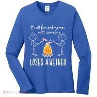 Funny Camping Mountains Outdoor Campfire Gift Women's Long Sleeve Shirt thumb 0