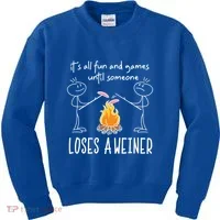 Funny Camping Mountains Outdoor Campfire Gift Kids Sweatshirt thumb 0