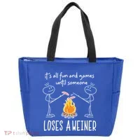 Funny Camping Mountains Outdoor Campfire Gift Tote Bag thumb 0