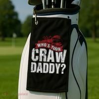 Funny Crawfish Meaningful Gift Cajun Lover Gift Who's Your Crawdaddy Great Gift Golf Towel thumb 2
