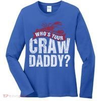 Funny Crawfish Meaningful Gift Cajun Lover Gift Who's Your Crawdaddy Great Gift Women's Long Sleeve Shirt thumb 0