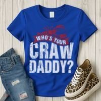 Funny Crawfish Meaningful Gift Cajun Lover Gift Who's Your Crawdaddy Great Gift Women's T-Shirt thumb 3