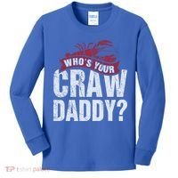Funny Crawfish Meaningful Gift Cajun Lover Gift Who's Your Crawdaddy Great Gift Kids Long Sleeve Shirt thumb 0