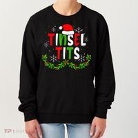 Funny Christmas Matching Couples Jingle Balls Tinsel Tits Women's Sweatshirt thumb 0