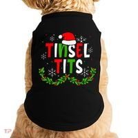 Funny Christmas Matching Couples Jingle Balls Tinsel Tits Doggie Tank thumb 0