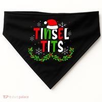 Funny Christmas Matching Couples Jingle Balls Tinsel Tits USA-Made Doggie Bandana thumb 0