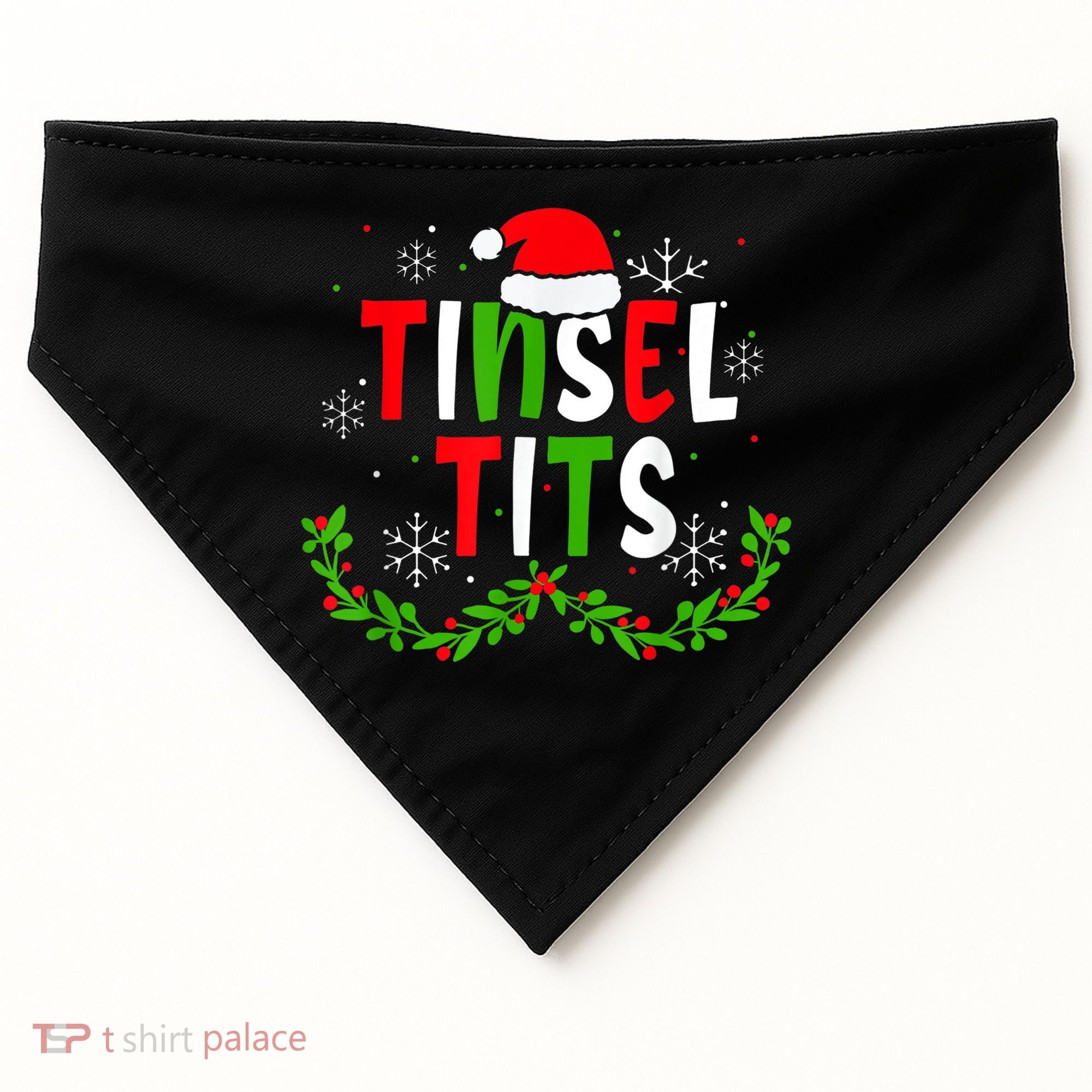 Funny Christmas Matching Couples Jingle Balls Tinsel Tits USA-Made Doggie Bandana
