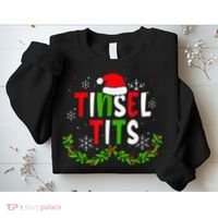 Funny Christmas Matching Couples Jingle Balls Tinsel Tits Sweatshirt thumb 2