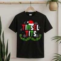 Funny Christmas Matching Couples Jingle Balls Tinsel Tits T-Shirt thumb 2