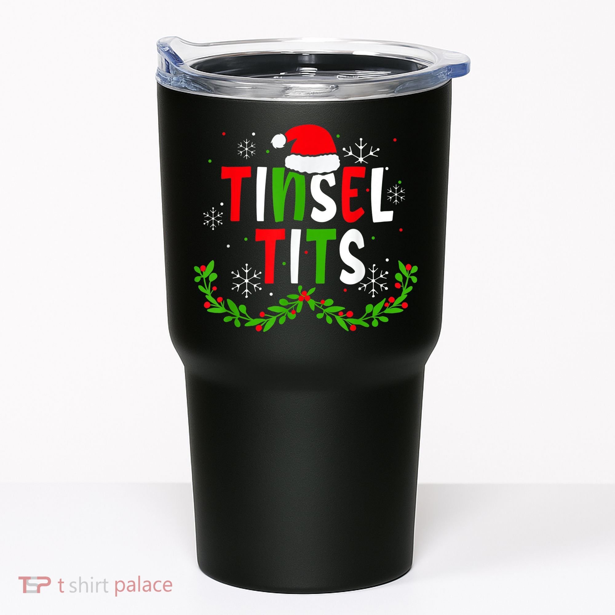 Funny Christmas Matching Couples Jingle Balls Tinsel Tits Tumbler