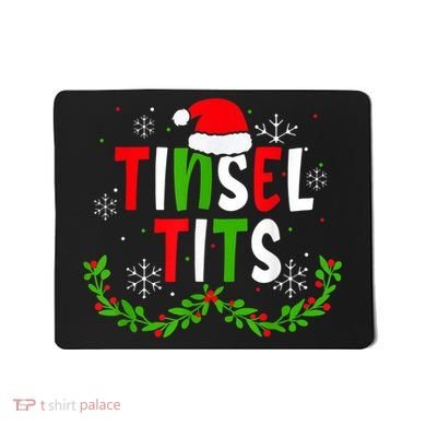 Funny Christmas Matching Couples Jingle Balls Tinsel Tits Mousepad