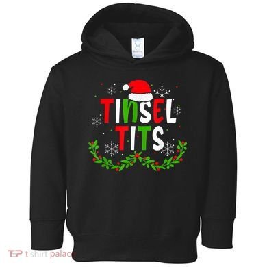 Funny Christmas Matching Couples Jingle Balls Tinsel Tits Toddler Hoodie