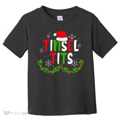 Funny Christmas Matching Couples Jingle Balls Tinsel Tits Toddler T-Shirt