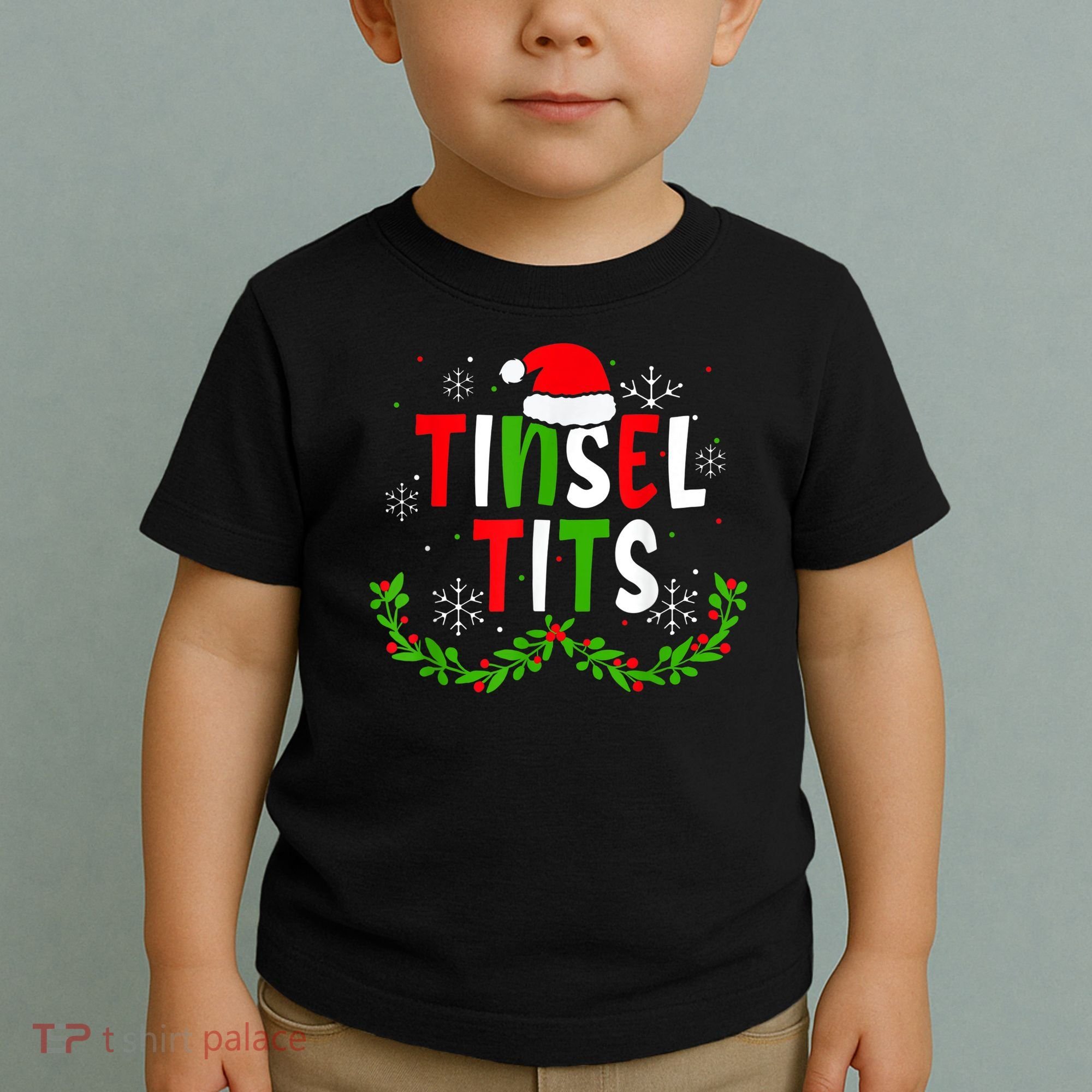 Funny Christmas Matching Couples Jingle Balls Tinsel Tits Toddler T-Shirt