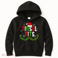 Funny Christmas Matching Couples Jingle Balls Tinsel Tits Kids Hoodie thumb 0