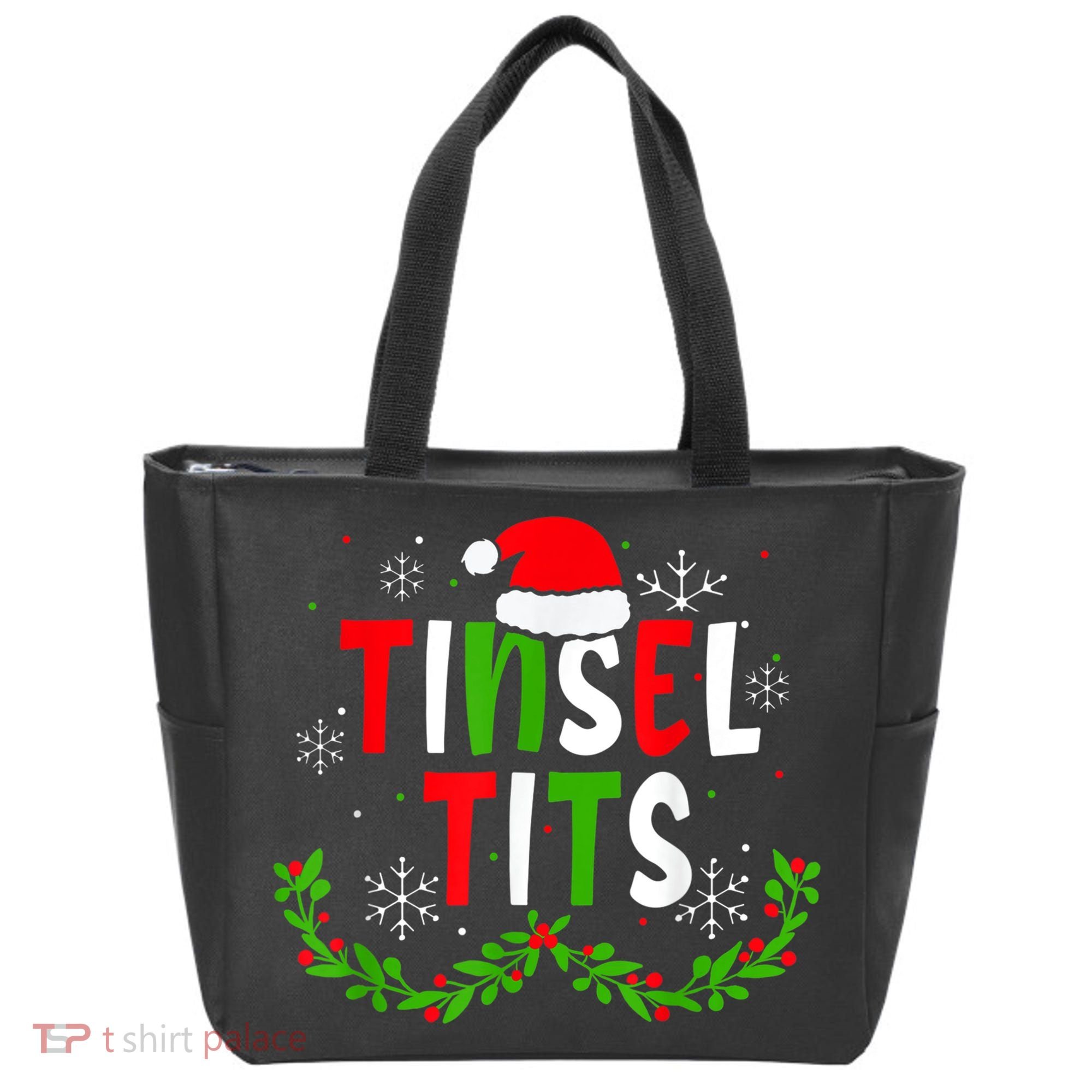 Funny Christmas Matching Couples Jingle Balls Tinsel Tits Tote Bag