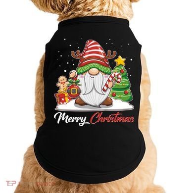 Funny Cute Merry Christmas Gnome Doggie Tank