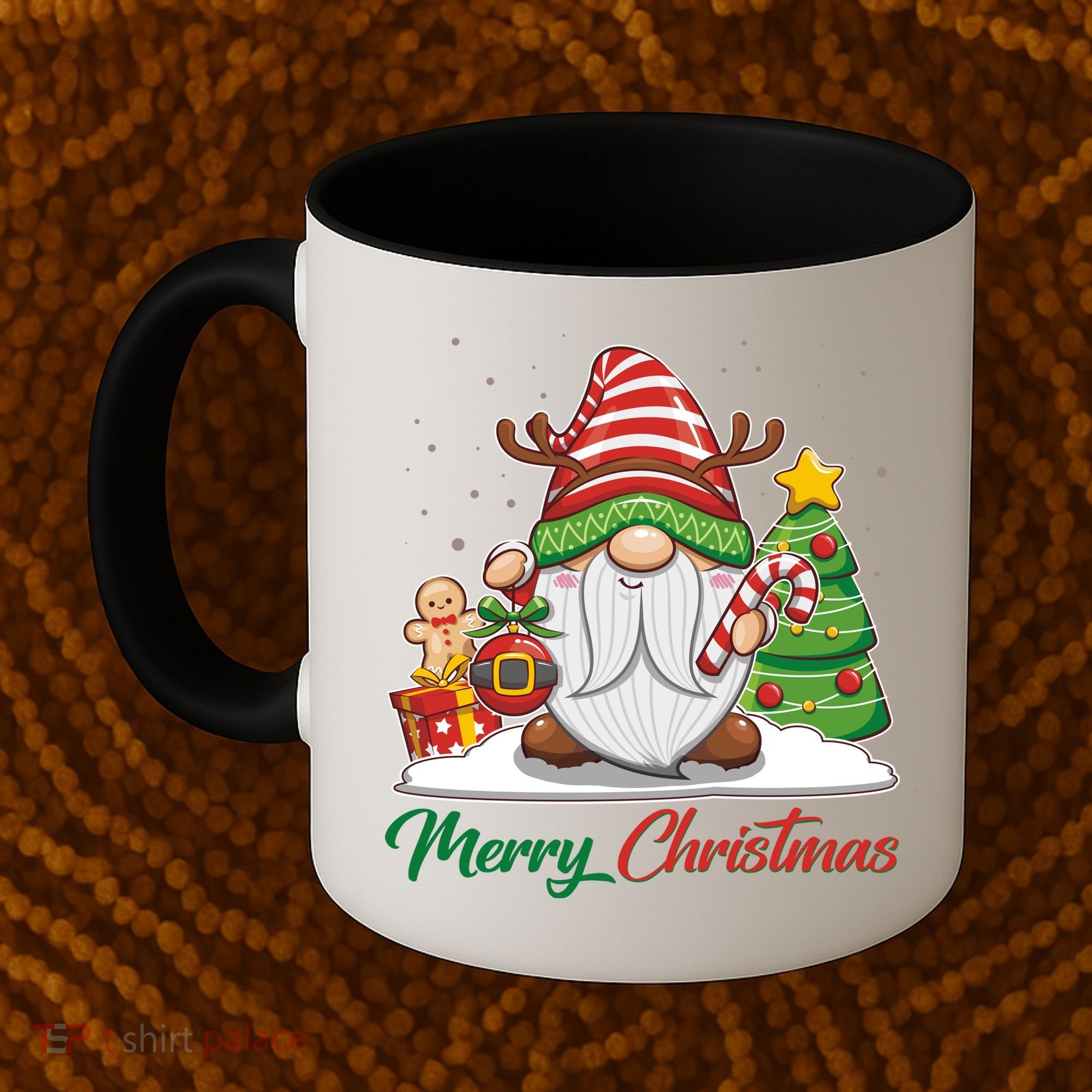 Funny Cute Merry Christmas Gnome Coffee Mug