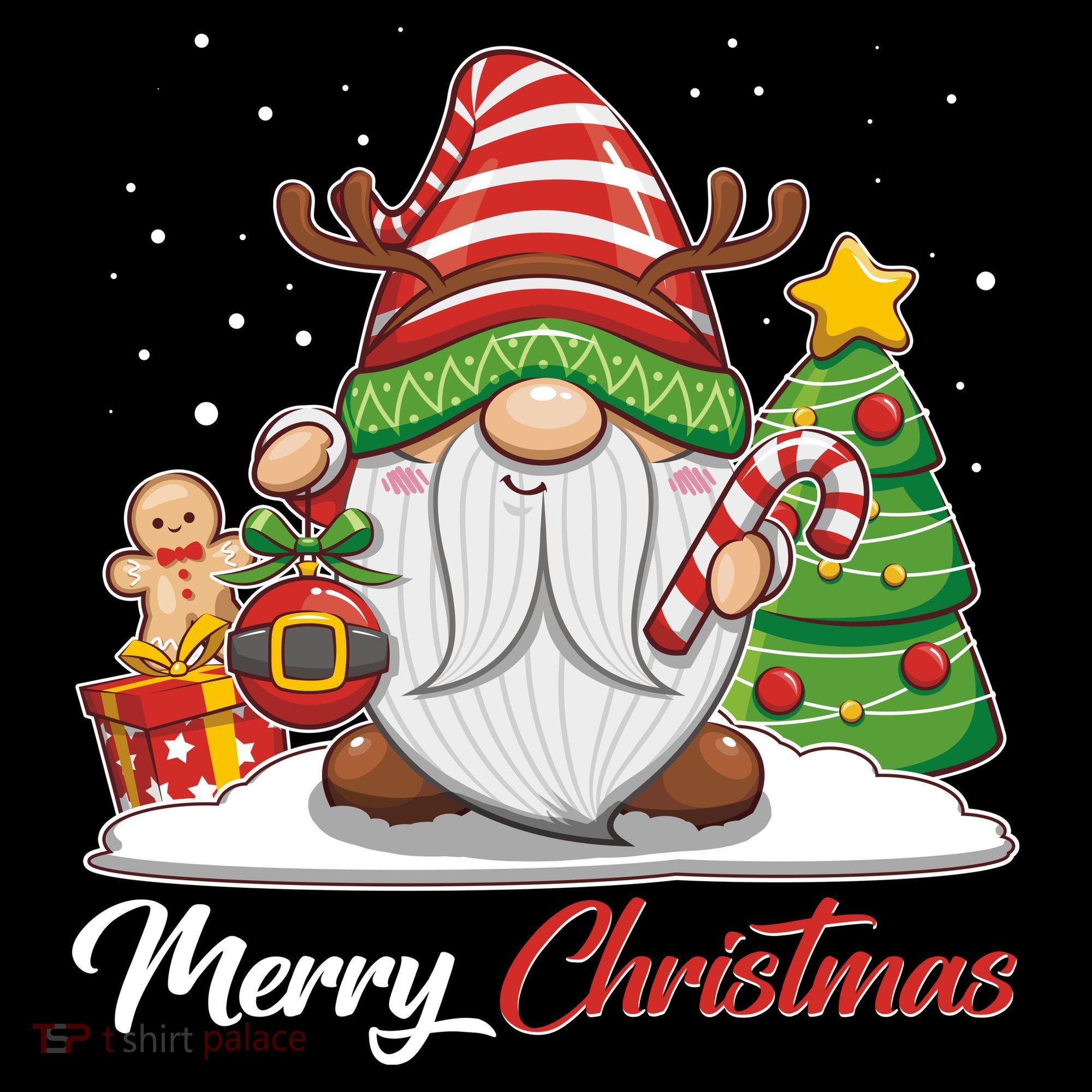 Funny Cute Merry Christmas Gnome Coaster
