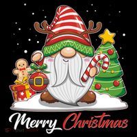Funny Cute Merry Christmas Gnome Mousepad thumb 1