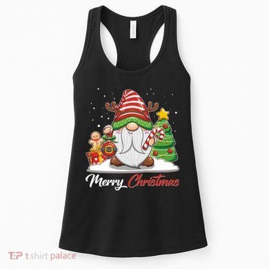 Funny Cute Merry Christmas Gnome Women's Tank Top