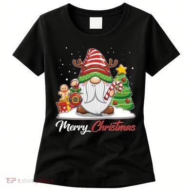Funny Cute Merry Christmas Gnome Women's T-Shirt