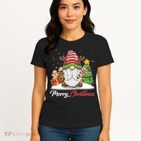 Funny Cute Merry Christmas Gnome Women's T-Shirt thumb 4