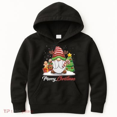 Funny Cute Merry Christmas Gnome Kids Hoodie