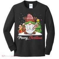 Funny Cute Merry Christmas Gnome Kids Long Sleeve Shirt thumb 0