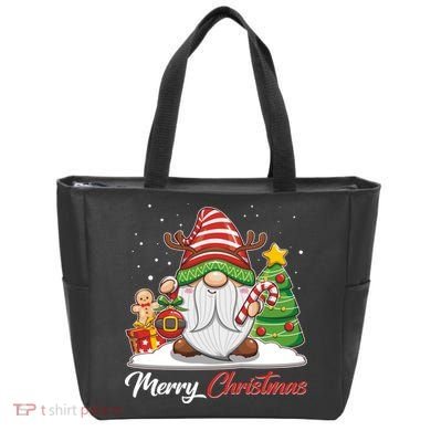 Funny Cute Merry Christmas Gnome Tote Bag
