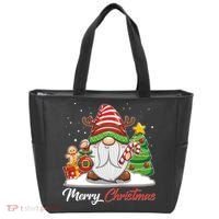 Funny Cute Merry Christmas Gnome Tote Bag thumb 0