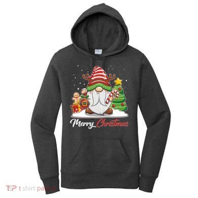 Funny Cute Merry Christmas Gnome Women's Hoodie