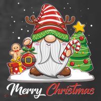 Funny Cute Merry Christmas Gnome Women's Hoodie thumb 2