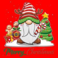 Funny Cute Merry Christmas Gnome Santa Hat thumb 1