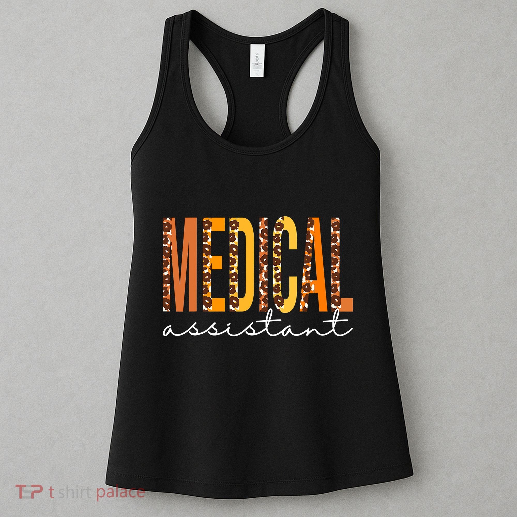 Funny Cute Medical Assistant Leopard Fall Autumn Lovers Thanksgiving Women's Tank Top