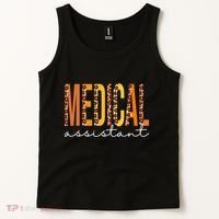 Funny Cute Medical Assistant Leopard Fall Autumn Lovers Thanksgiving Tank Top thumb 2
