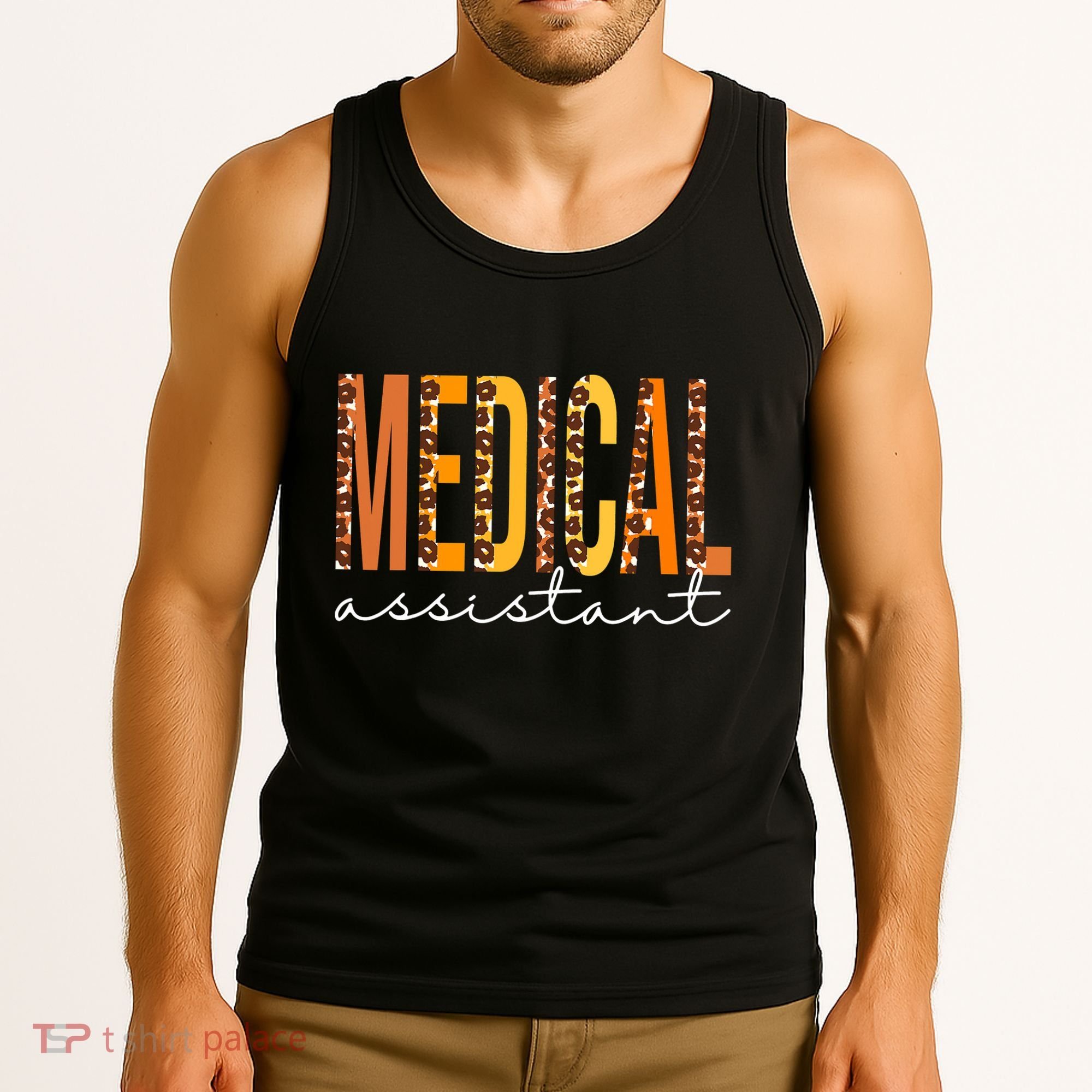 Funny Cute Medical Assistant Leopard Fall Autumn Lovers Thanksgiving Tank Top