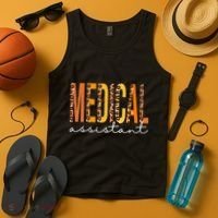 Funny Cute Medical Assistant Leopard Fall Autumn Lovers Thanksgiving Tank Top thumb 4