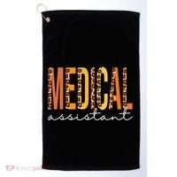 Funny Cute Medical Assistant Leopard Fall Autumn Lovers Thanksgiving Golf Towel thumb 0