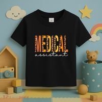 Funny Cute Medical Assistant Leopard Fall Autumn Lovers Thanksgiving Toddler T-Shirt thumb 3