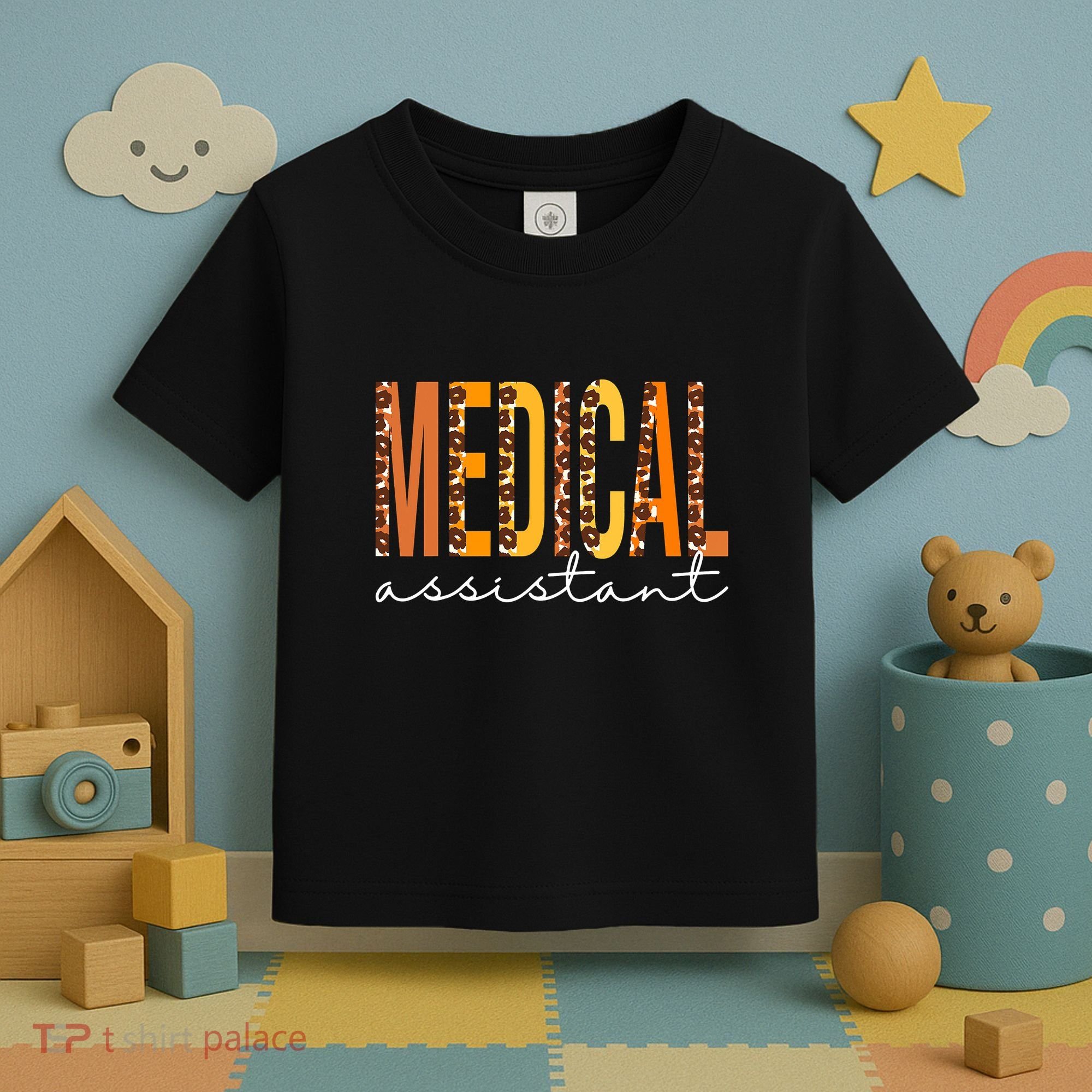 Funny Cute Medical Assistant Leopard Fall Autumn Lovers Thanksgiving Toddler T-Shirt