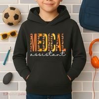 Funny Cute Medical Assistant Leopard Fall Autumn Lovers Thanksgiving Kids Hoodie thumb 2