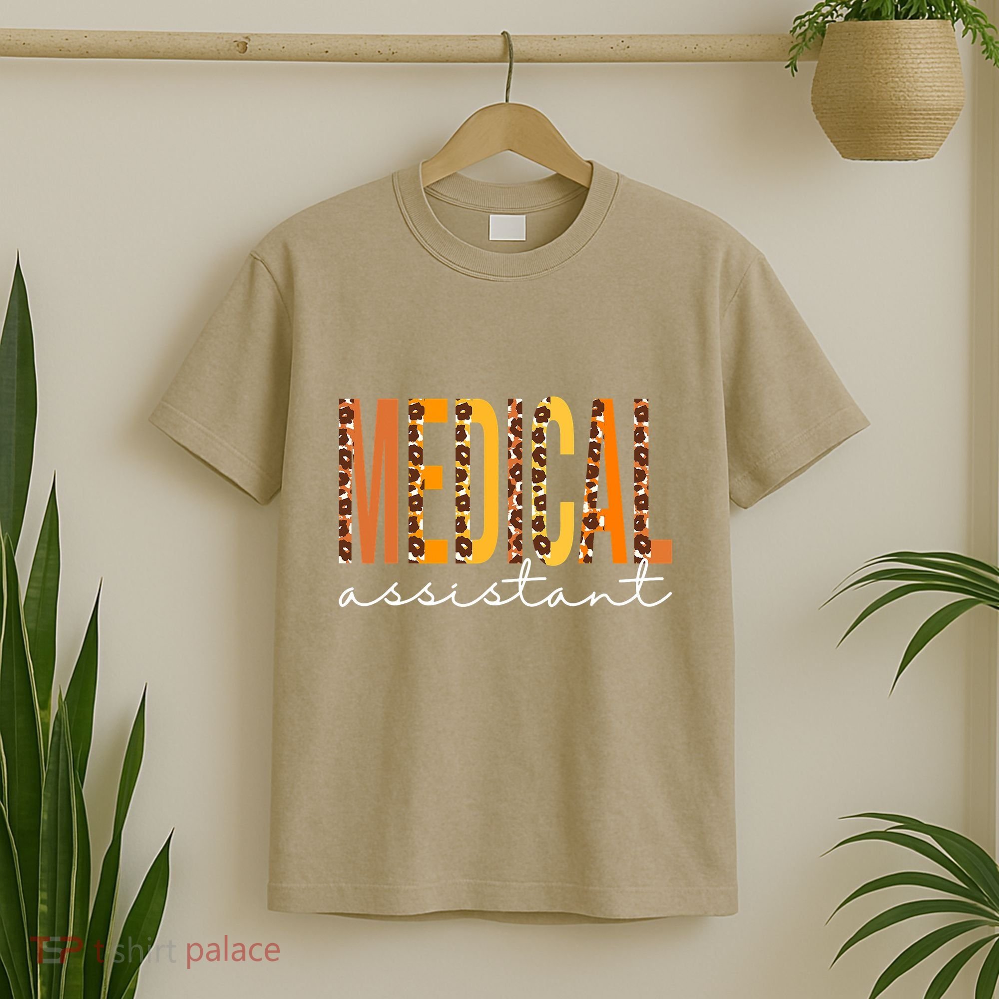 Funny Cute Medical Assistant Leopard Fall Autumn Lovers Thanksgiving T-Shirt