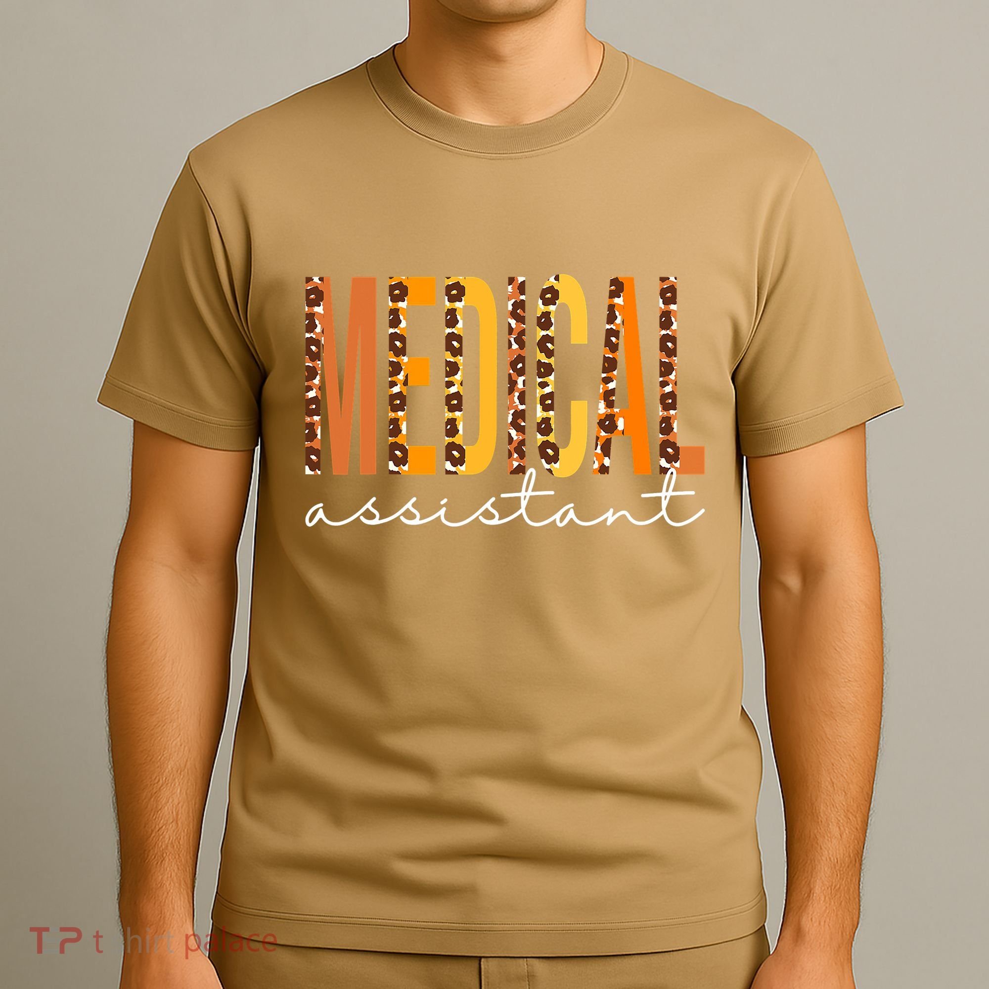 Funny Cute Medical Assistant Leopard Fall Autumn Lovers Thanksgiving T-Shirt