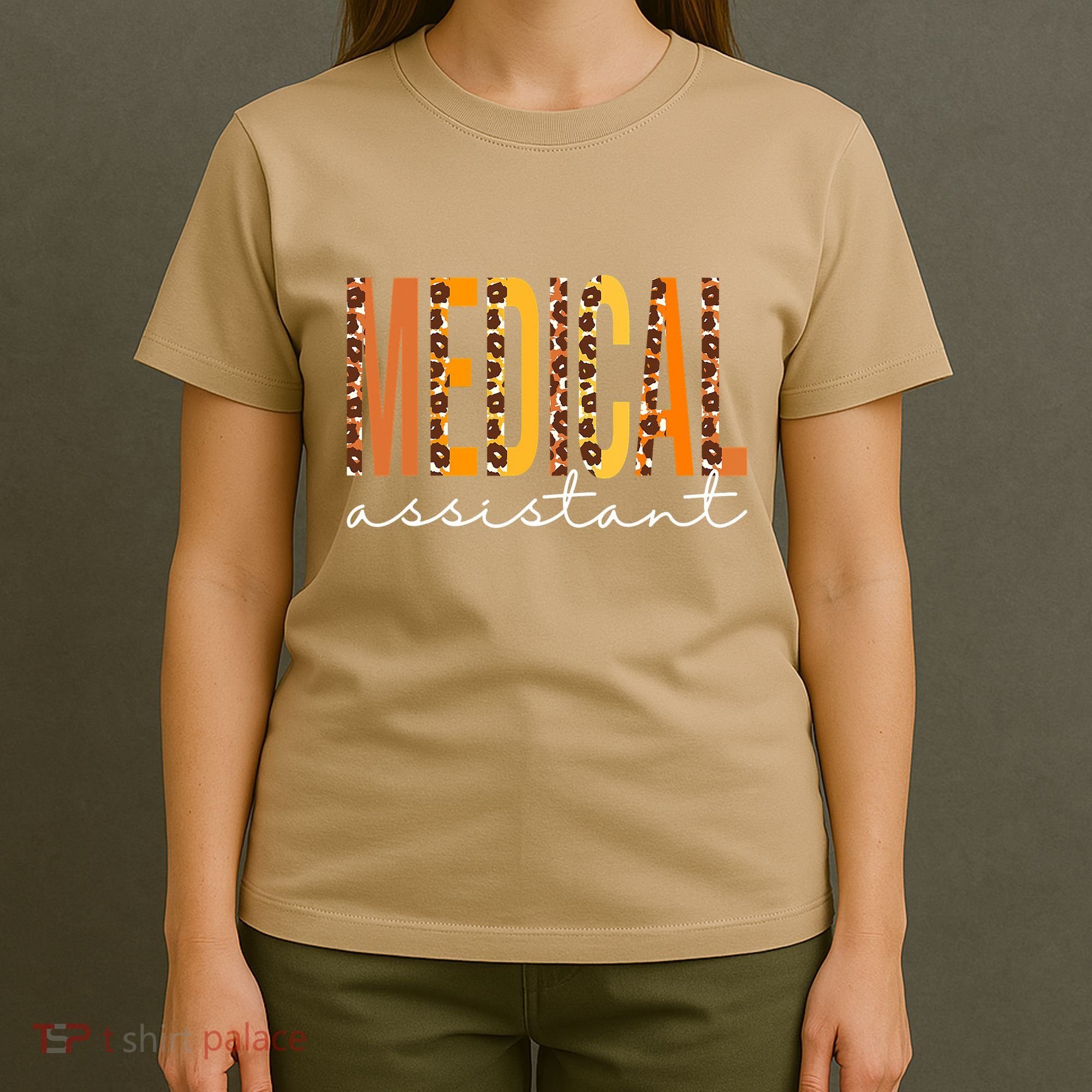 Funny Cute Medical Assistant Leopard Fall Autumn Lovers Thanksgiving T-Shirt