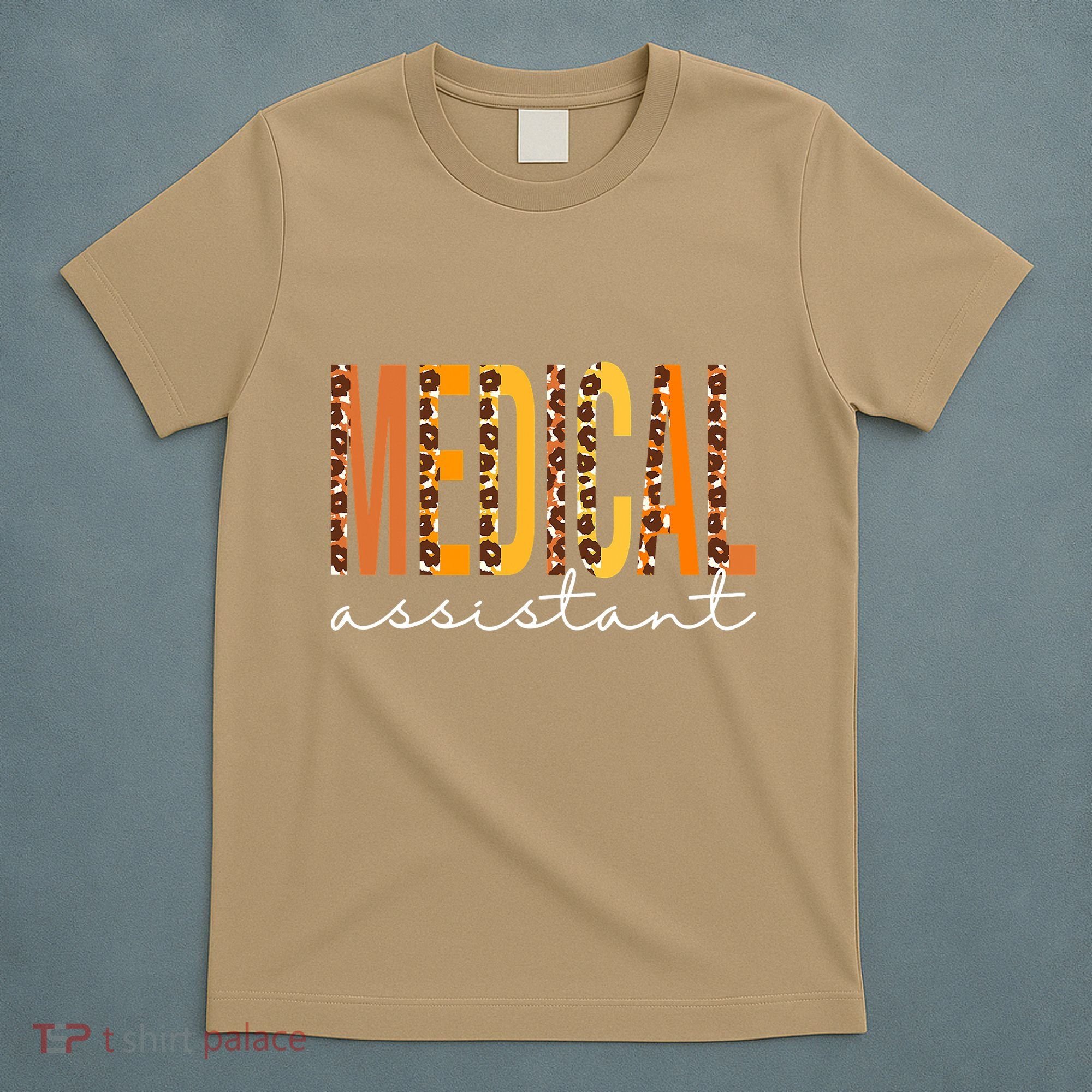 Funny Cute Medical Assistant Leopard Fall Autumn Lovers Thanksgiving T-Shirt