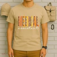 Funny Cute Medical Assistant Leopard Fall Autumn Lovers Thanksgiving T-Shirt thumb 6