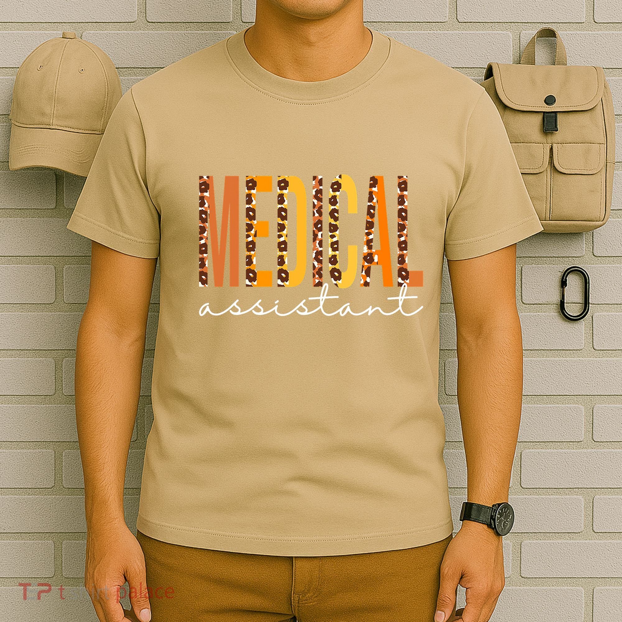 Funny Cute Medical Assistant Leopard Fall Autumn Lovers Thanksgiving T-Shirt